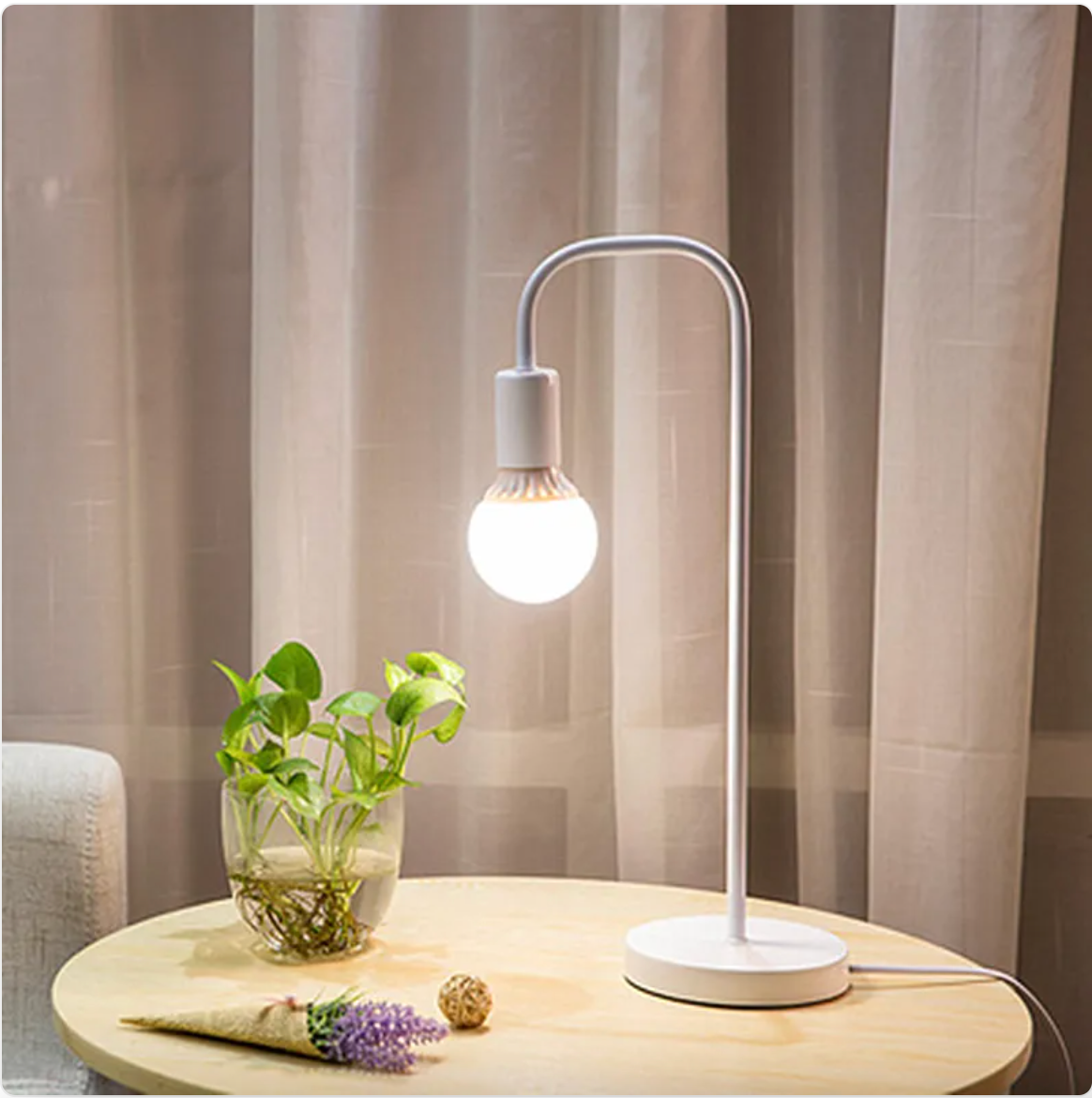 Adjustable LED Desk Lamp — Modern Gooseneck Metal Design