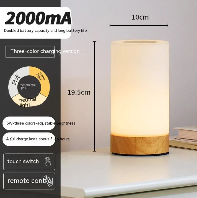 Rechargeable LED Night Lamp — Portable Touch Control