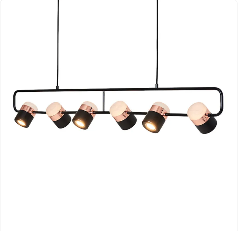 Modern Iron Pendant Lamp — Rose Gold Ceiling Fixture